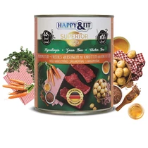 Happy&Fit Superior Friss Vaddisznóhús konzerv S.répával, burgonyával 800g