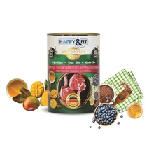 Happy&Fit Superior Friss Marhahús konzerv mangóval, áfonyával 400g