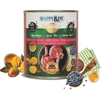 Happy&Fit Superior Friss Marhahús konzerv mangóval, áfonyával 800g