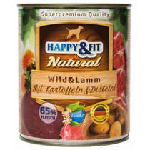 Happy&Fit Natural Wild&Lamm konzerv mit Kartoffeln&Distelöl 800g