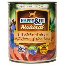 Happy&Fit Natural Ente&Schinken konzerv mit Kürbis&Aloe Vera 800g