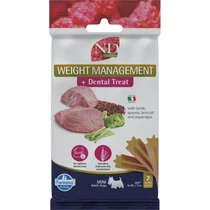 N&amp;D Quinoa Dog Dental Weight Management Lamb Adult Mini 60g jutalomfalat