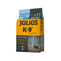 JULIUS K-9 3kg Utility Dog Hypoallergenic Wild boar,berry Adult (Vaddisznó,bogyók) száraztáp - Felnőtt kutyák részére (3kg)