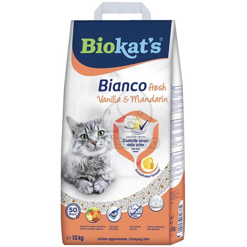 Biokat's Bianco Fresh vanília & mandarin macskaalom 10kg