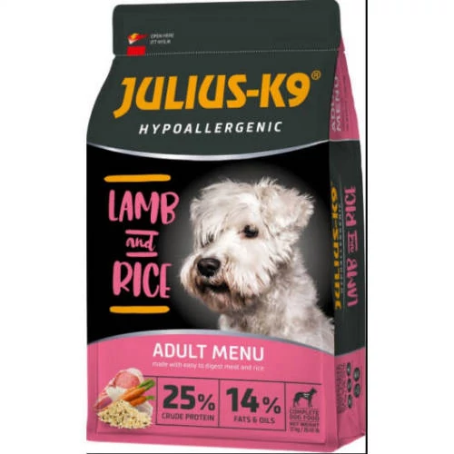 JULIUS K-9 12kg Adult Hypoallergenic (bárány,rizs) száraztáp - Ételallergiás felnőtt kutyák részére