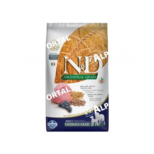 N&D Dog Ancestral Grain bárány, tönköly, zab&áfonya adult medium&maxi 12kg