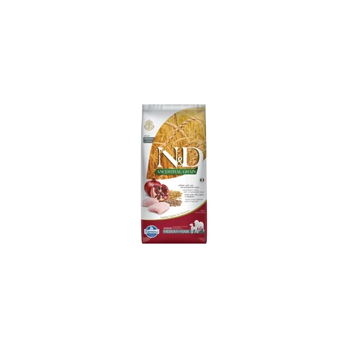 N&D Dog Ancestral Grain csirke, tönköly, zab&gránátalma senior medium&maxi 12kg
