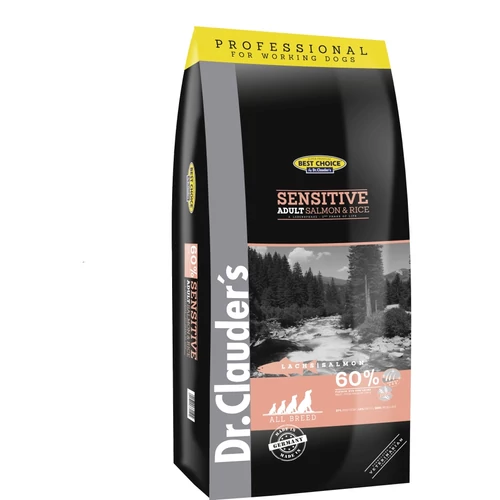 Dr.Clauder’s Sensitive lazac és rizs kutyatáp 20kg – érzékeny kutyáknak
