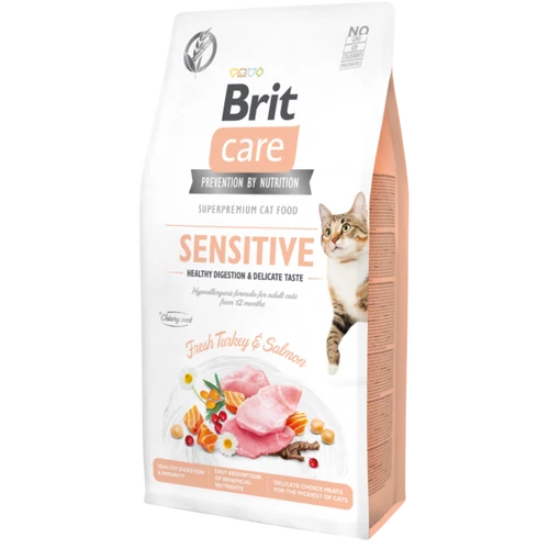Brit Care Cat Grain Free SENSITIVE Turkey and Salmon 7kg