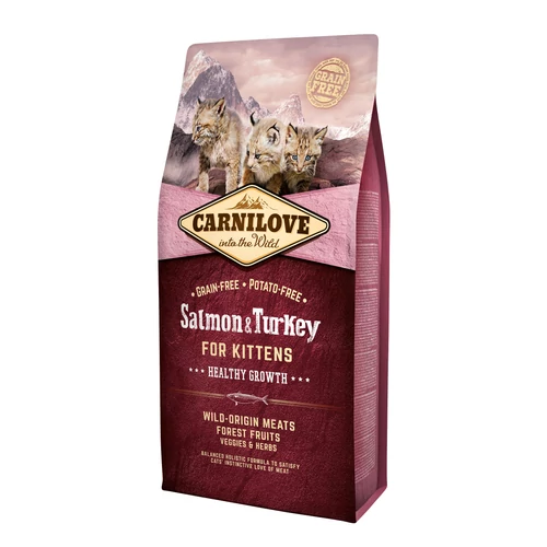 Carnilove Cat Kitten Lazac & pulyka – Healthy Growth 2x6kg