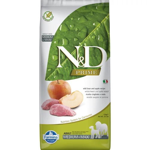 N&D Dog Prime vaddisznó&alma adult medium&maxi 12kg