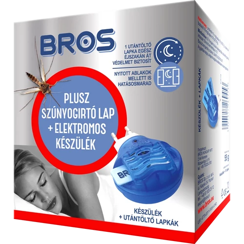 Bros Elektromos szúnyogirtó készülék + 10 db lapka