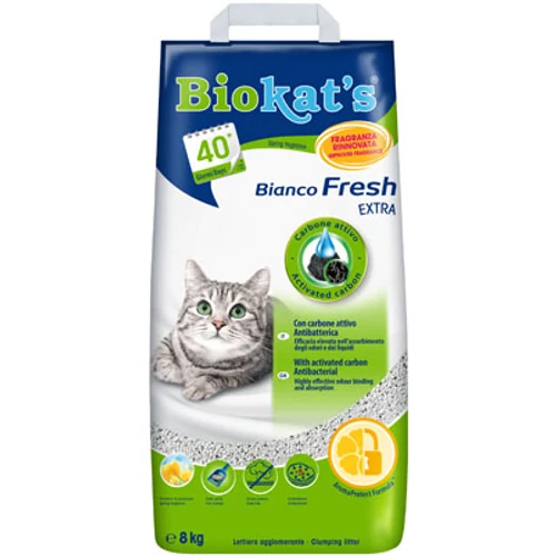 Biokat's Bianco Fresh Extra aktív szénnel 8kg