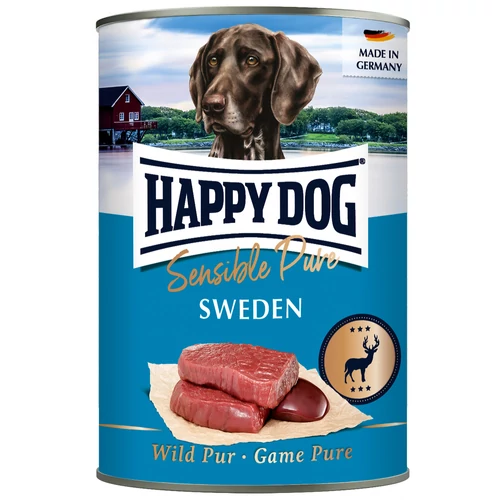 Happy Dog Sensible Pur Sweden Vad színhús konzerv 6x400g