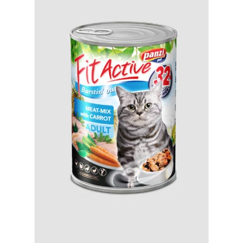 Panzi Fitactive Adult (liba,csirke,pulyka,kacsa,sárgarépa) konzerv - Felnőtt macskák részére 415g