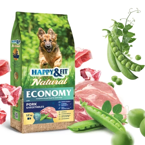 Happy&amp;Fit Natural Economy Adult with Pork and Vegetables 12kg