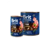 Kép 1/3 - Brit Premium by Nature sertéshús és gége konzerv 6X800g
