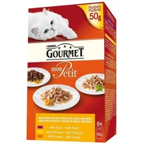 Gourmet Mon Petit Kacsával/Csirkével/Pulykával 6x50g
