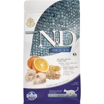 N&D Ocean Cat tőkehal,tönköly,zab&narancs Adult 1,5kg