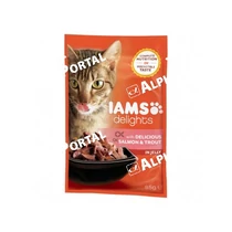 Iams Cat Delights Lazac És Pisztráng Aszpikban 85gr
