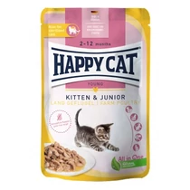 Happy Cat Pouch Szósz Kitten-Jun Baromfi 20x85g