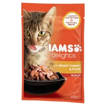 Iams Cat Delights Sült Pulykahús És Kacsahús Aszpikban 85g