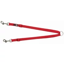 Póráz Új Prémium Kettős Vezető XS–M 40–70 cm/15mm piros