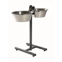 Tál Fém Állványon Kutyának 2x4.5l/28cm