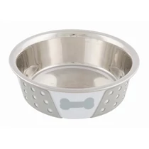 Tál fém szilikon fedéssel 0,4l/14cm fehér/szürke