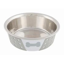 Tál fém szilikon fedéssel 0,4l/14cm fehér/szürke