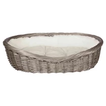 Kosár Fonott Béléssel és párnával 60cm szürke