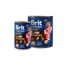 Brit Premium by Nature Bárány és hajdina konzerv 6X800g