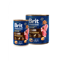 Brit Premium by Nature Bárány és hajdina konzerv 6X800g
