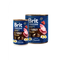 Brit Premium by Nature pulyka, máj konzerv 6X800g