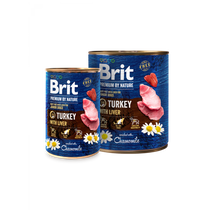 Brit Premium by Nature pulyka, máj konzerv 6X800g