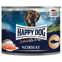 Happy Dog Sensible Pur Norway Lazac színhús konzerv 6x200g