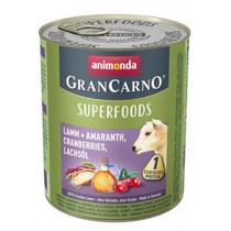 Animonda GranCarno Adult (superfood) konzerv - Felnőtt kutyák részére, bárány, amaránt, áfonya, lazacolaj 800g