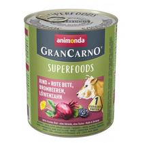 Animonda GranCarno Adult (superfood) konzerv - Felnőtt kutyák részére, -marha,cukorrépa,szeder,pitypang 800g