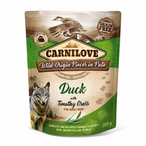 Carnilove Dog tasakos Paté Duck with Timothy Grass - Kacsa mezei komócsinnal 300g HU