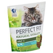 Perfect Fit Natural Vitality Adult 1+ macskaeledel lazaccal és fehérhúsú hallal 650g
