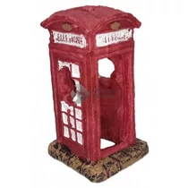 Telefon fülke akvárium dekoráció (5,5x5,5x10cm)