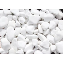 Görgeteg kavics akvárium dekoráció - Fehér 1kg