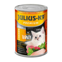 JULIUS - K9 macska - nedveseledel (csirke-pulyka) felnőtt macskák részére 415g