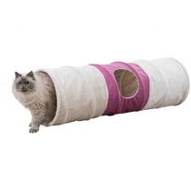 Trixie Alagút Macskának XXL Plüss 35x115cm Bézs/Fuchsia
