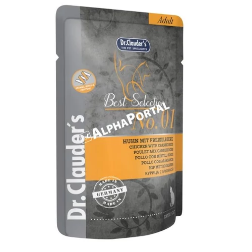 Dr.Clauders Best Selection Cat No1 alutasak csirke tőzegáfonyával - Mono Protein 85g