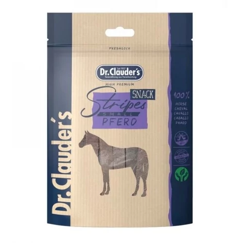 Dr.Clauders Dog Jutalomfalat Stripes Small Lóhús csíkok 80g