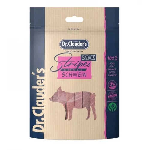 Dr.Clauders Dog Jutalomfalat Stripes Small Sertéshús csíkok 80g