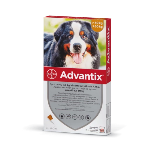  Advantix spot on 40-60 kg közötti kutyáknak 4 x 6 ml