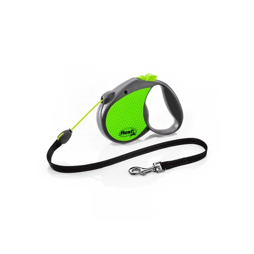 Flexi neon zsinóros automata póráz M 5m 20kg-ig zöld
