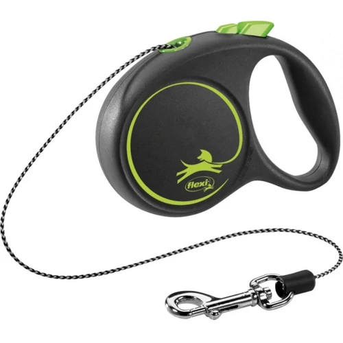 Flexi Black Design zsinóros automata póráz XS 3m 8kg-ig zöld